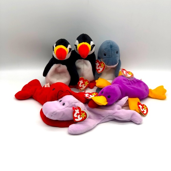 TY Beanie Babies Lot Of 6 Beanies - Picture 1 of 3